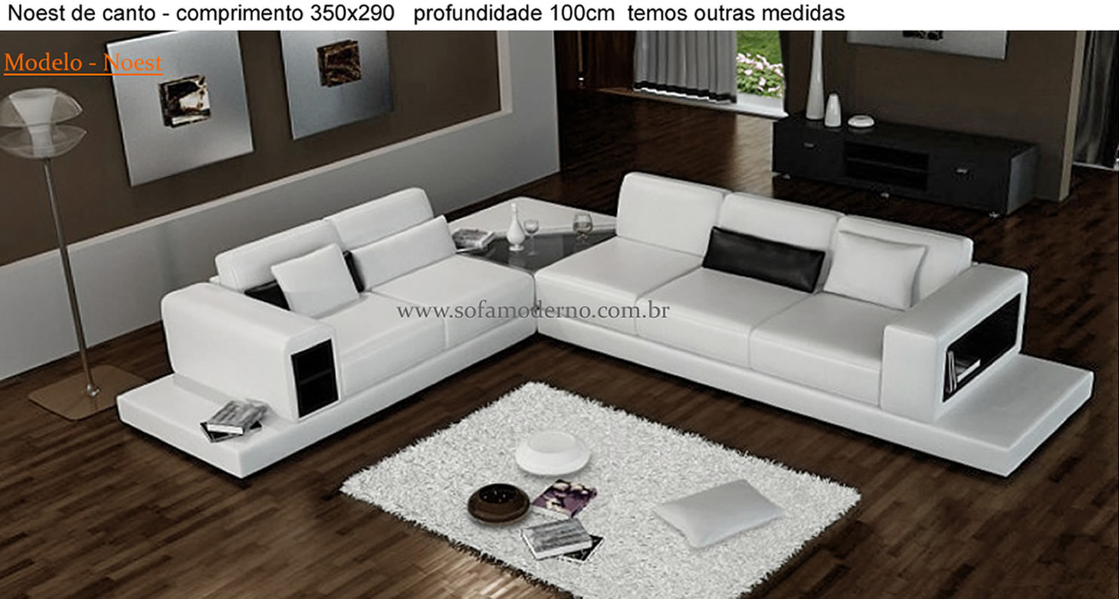 Sofá de Canto - Sofá em L grande - 32 modelos de Casa Claudia |  sofamoderno.com.br